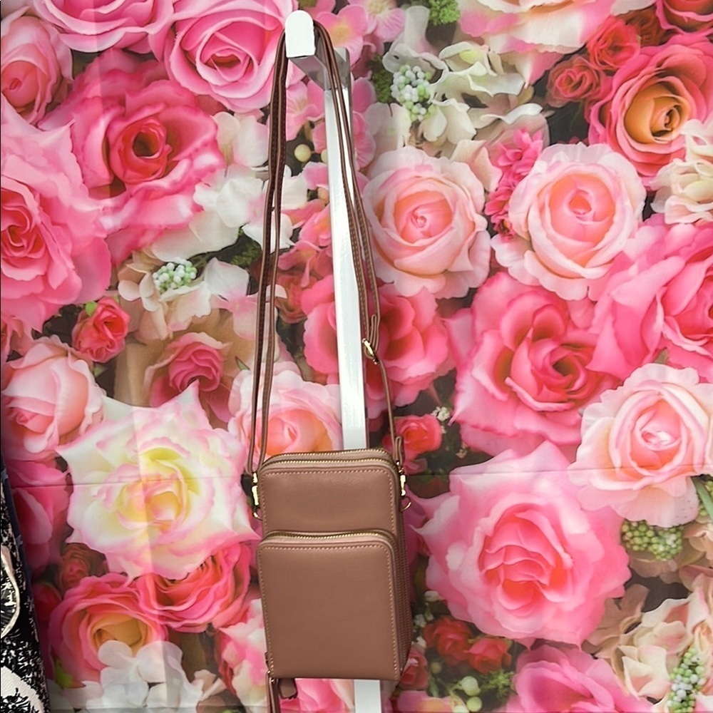 Sophisticated antique rose color Crossbody Bag with Clean Lines